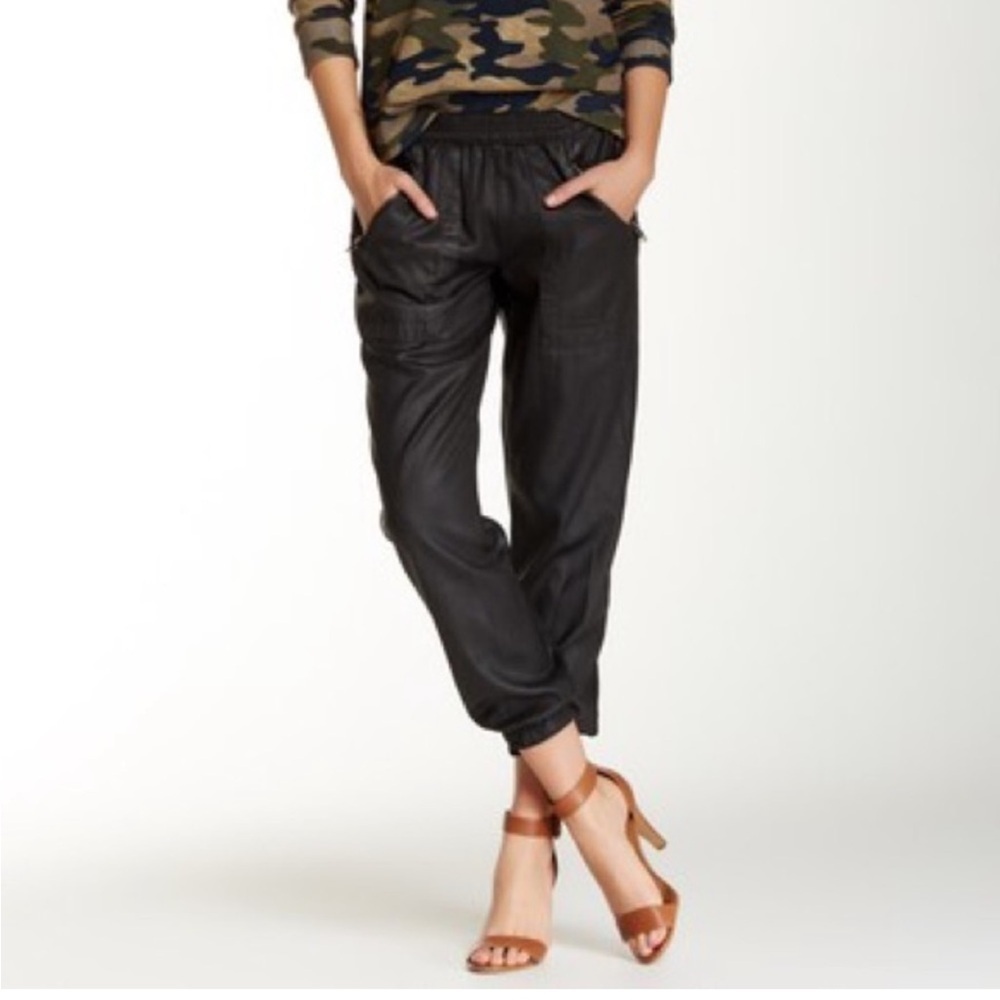 DWP for Scoop Black Metallic Coated Joggers L women’s